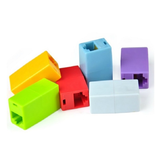 З'єднувач RJ45 8P8C мама/мама RJ45 для з'єднання кабелю, червоний, Q100