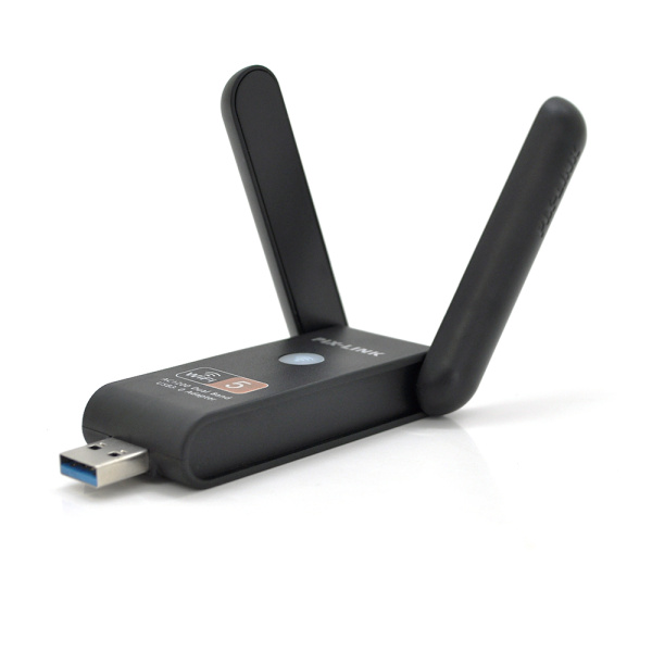 Бездротовий мережевий адаптер Wi-Fi-USB3.0 Merlion LV-UAC15, RTL8812BU, з 2-ма антенами 10см, 802.11bgn, 1200MB, 2.4 GHz, Blister Q20