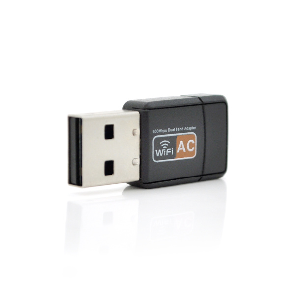 Двохдіапазонний бездротовий мережевий адаптер Wi-Fi-USB Merlion LV-UAC09, RTL8811CU, 802.11bgn, 600MB, 2.4GHz, Blister Q400