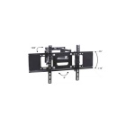 Кронштейн для TV PiPo PP-3270, 32"-46"-70", до 45кг, кут нахилу ±15°, Black, Box