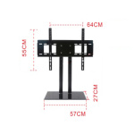 Кронштейн для TV PiPo PP-DZ062, 32"-46"-65", до 45кг, без нахилу, Black, Box