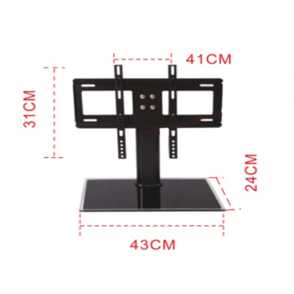 Кронштейн для TV PiPo PP-DZF3255, 32"-40"-55", до 60кг, без нахилу, Black, Box