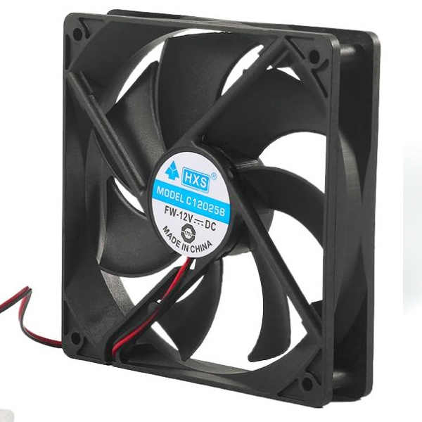 Кулер корпусний Merlion HXS 12025 DC sleeve fan 4pin MOLEX - 120*120*25мм, 12V/0.15A, 1100об/хв