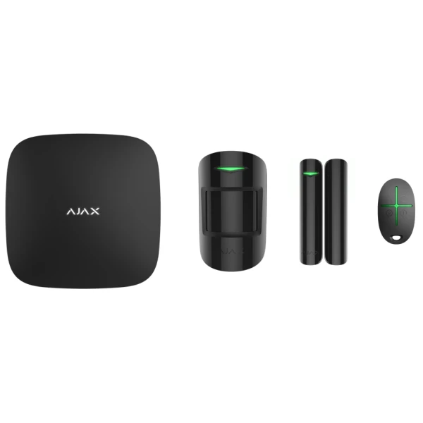 Розширений комплект бездротової сигналізації Ajax StarterKit Plus Black (Hub Plus/MotionProtect/DoorProtect/SpaceControl)