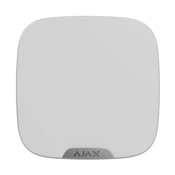 Бездротова вулична сирена Ajax StreetSiren DoubleDeck white з кріпленням для брендованої лицьової панелі