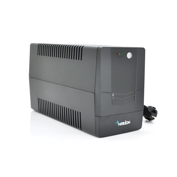 ДБЖ Merlion Velli 1.5K (900W) LED, 162-290VAC, AVR 1st, 4 SCHUKO, 2x12V9Ah, plastik Case Q2 (320x130x182) 10,4 кг