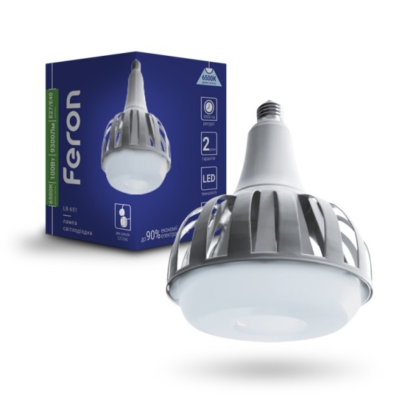 Світлодіодна лампа Feron  Feron LB-651 230V 100W 9300Lm E27-Е40 6500K