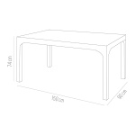 Стіл Irak Plastik Olympia 90x150 під ротанг темно-коричневий - Зображення 8