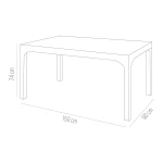 Стіл Irak Plastik Olympia 90x150 під ротанг темно-коричневий - Зображення 8