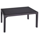 Стіл Irak Plastik Olympia 90x150 під ротанг темно-коричневий