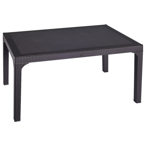 Стіл Irak Plastik Olympia 90x150 під ротанг темно-коричневий