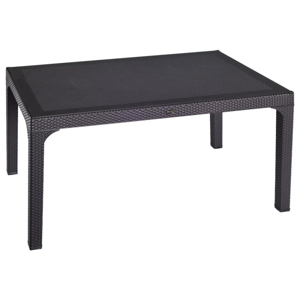 Стіл Irak Plastik Olympia 90x150 під ротанг темно-коричневий