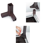 Стіл Irak Plastik Olympia 90x150 під ротанг темно-коричневий - Зображення 6