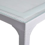 Стіл під ротанг Irak Plastik 80x140 темно-коричневий - Зображення 3