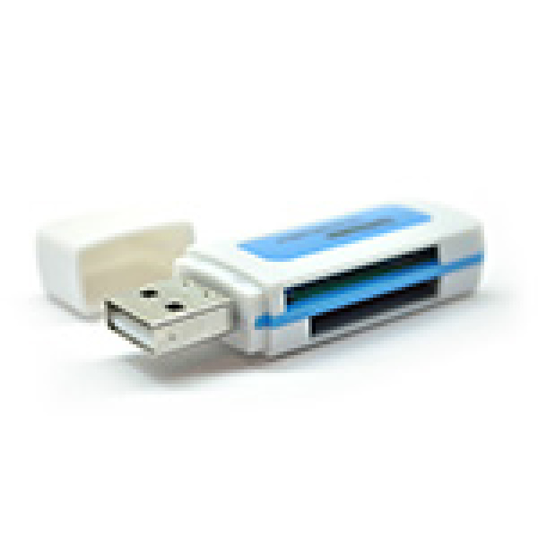 Кардрідер універсальний 4в1 MERLION CRD-5BL TF/Micro SD, USB2.0, Orange, OEM Q50