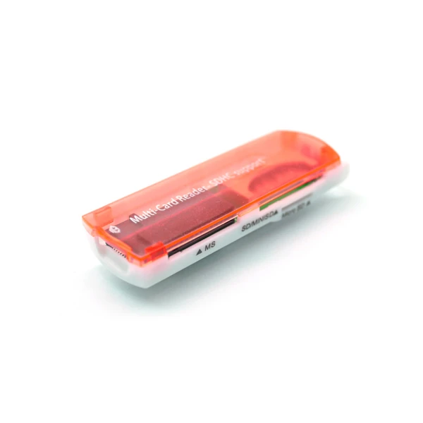 Кардрідер універсальний 4в1 MERLION CRD-7RD TF/Micro SD, USB2.0, RED, OEM