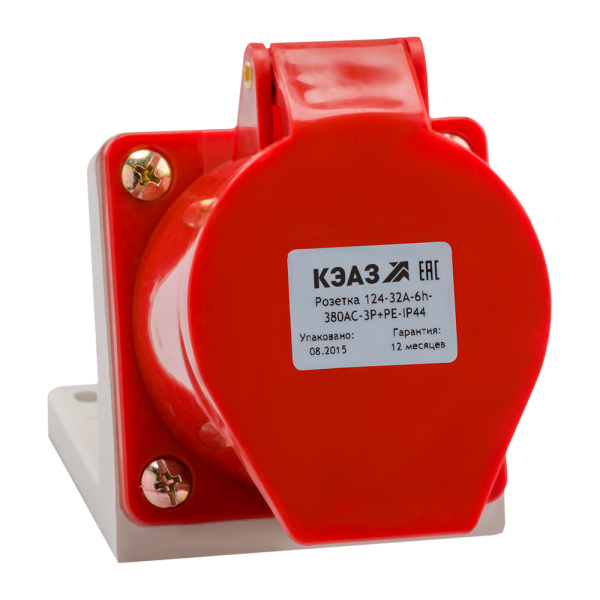 Розетка для монтажу на поверхню 134-63А-6h-380AC-3P+PE-IP67