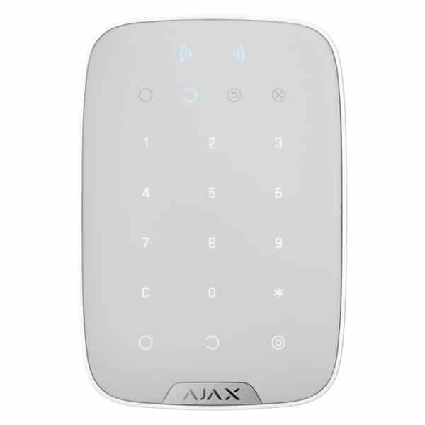 Бездротова сенсорна клавіатура з RFID-читачом та підтримкою Bluetooth Ajax KeyPad Plus white