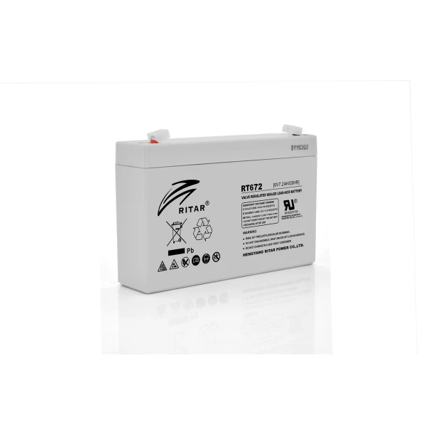 Акумуляторна батарея AGM RITAR RT672, Gray Case, 6V 7.2Ah (151х34х94 (100)) Q20