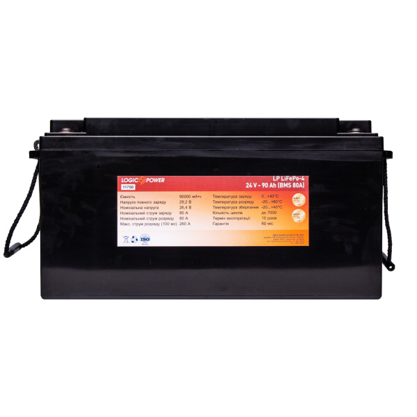 Аккумулятор LP LiFePo-4 24 V - 90 Ah (BMS 80A) пластик