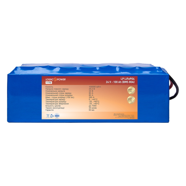 Аккумулятор LP LiFePo-4 24 V - 100 Ah (BMS 80A)