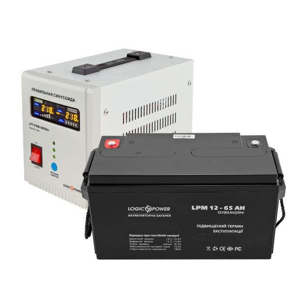 Комплект резервного питания для котла ИБП 500 + AGM батарея 900W