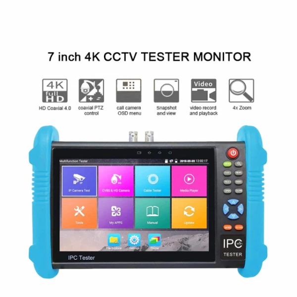 7-дюймовий тестер IP-камер та AHD, CVI, TVI, CVBS з підтримкою WIFI та Micro SD картки IPC-9800ADH Plus