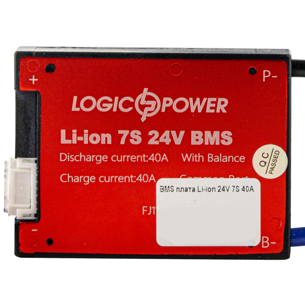 BMS плата Li-ion 24V 7S 40A симметрия