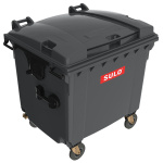 Контейнер сміттєвий ТПВ Sulo 1100 л з плоскою кришкою сірий