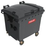 Контейнер сміттєвий ТПВ Sulo 1100 л з плоскою кришкою сірий