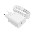 Быстрое зарядное устройство LP AC-009 USB 5V 3А Quick Charge + кабель Type-C/OEM 1 м White - Зображення 2