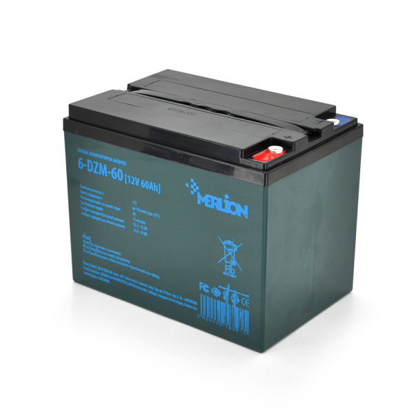 Тягова акумуляторна батарея AGM MERLION 6-DZM-60, 12V 60Ah (265 x 168 x 215) Q2