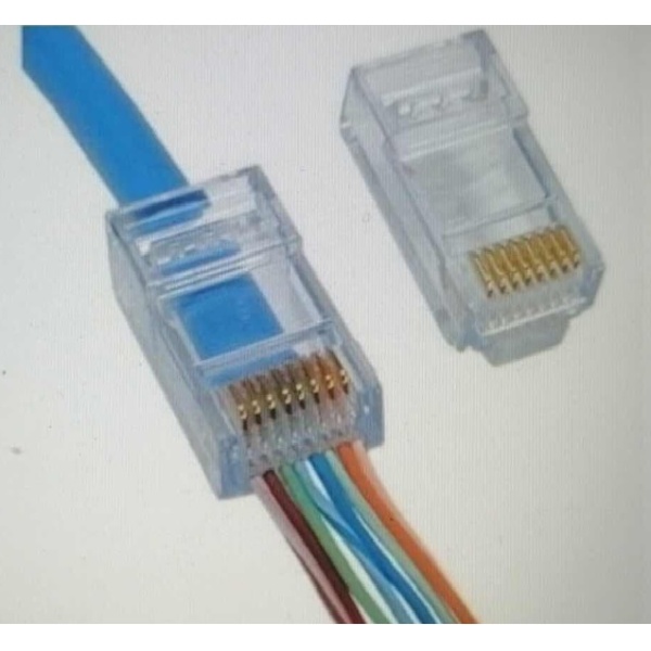 Конектор Merlion RJ-45 8P8C UTP Cat-6 (50 шт/уп.) для скрізного підключення