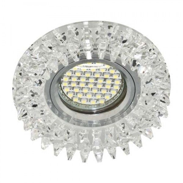 Вбудований світильник Feron CD2540 MR16 прозорий з led підсвічуванням RGB Max 50W (4570)
