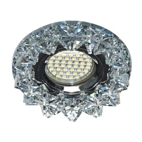 Вбудований світильник Feron CD2542 MR16 прозорий з led підсвічуванням RGB Max 50W (4572)
