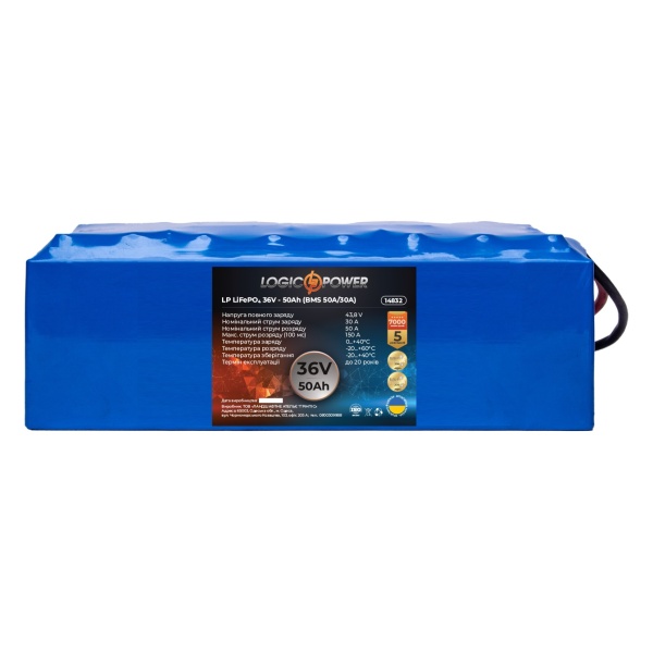 Аккумулятор LP LiFePO4 36V - 50 Ah (BMS 50А/30A)