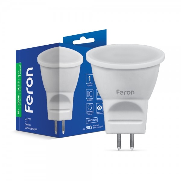 Світлодіодна лампа Feron LB-271 MR11 G5.3 230V 3W 240Lm 4000K (4750)