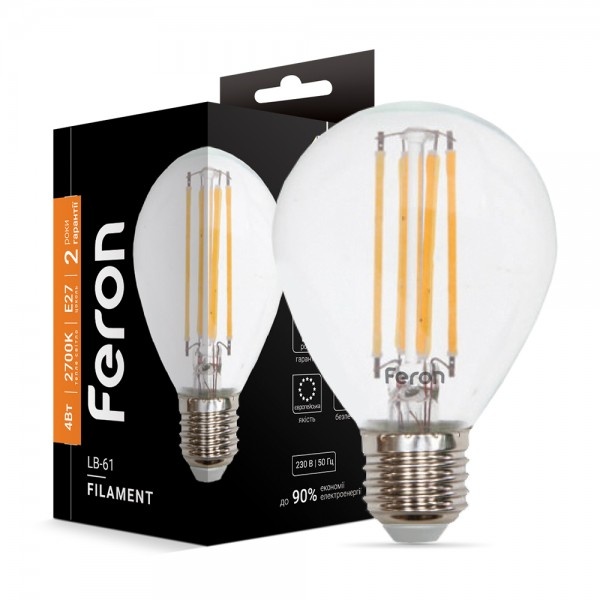 Світлодіодна лампа Feron LB-61 G45 230V 4W 400Lm E27 2700K (4778)