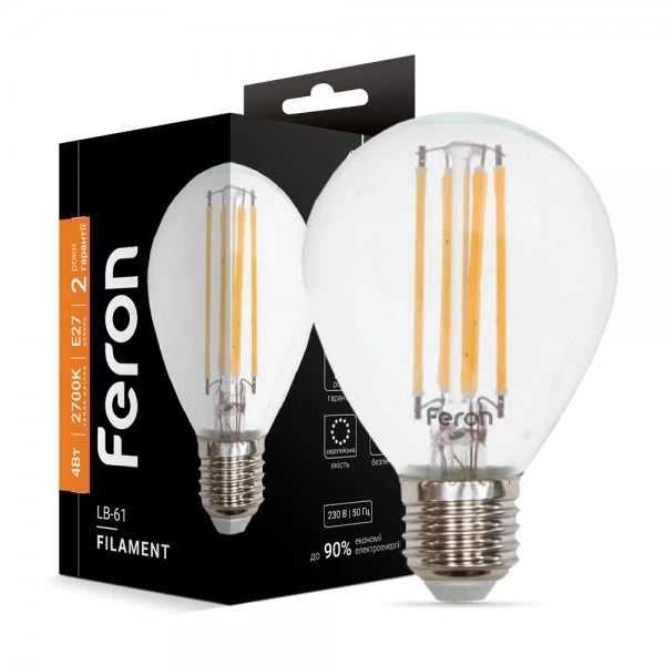 Світлодіодна лампа Feron LB-61 G45 230V 4W 400Lm E27 2700K (4778)