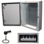 Бокс монтажний BW t=1,0-(300х300х200) IP54 У2 без панелі, метал. замок