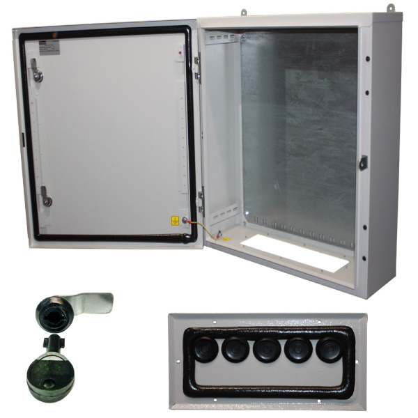 Бокс монтажний BW t=1,2-(310х400х220) IP54 У2 без панелі, пласт. замок