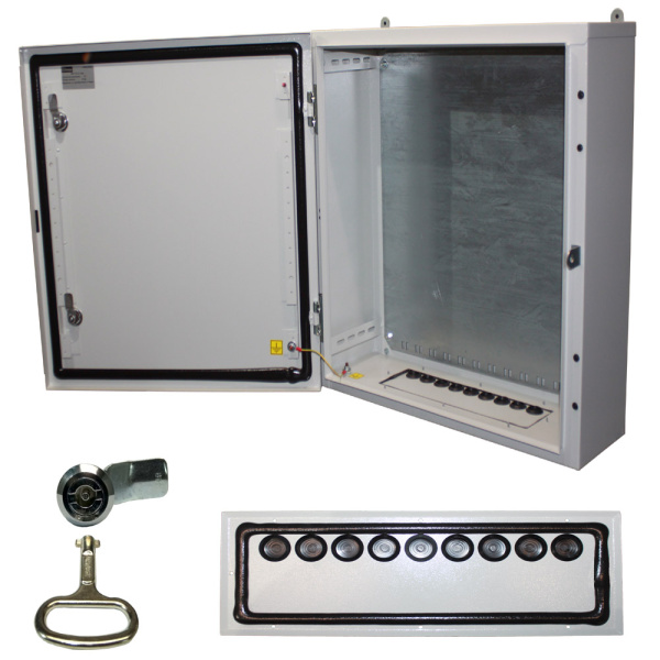 Бокс монтажний BW t=1,2-(600х900х220) IP65 У2 без панелі, метал. замок