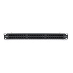 Патч-панель Merlion 48 портів UTP DUAL кат 6 19" 1U НЕ екранована чорна Q10
