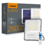 LED прожектор автономний  VIDEX 30W 5000K 3.2V 3ШТ