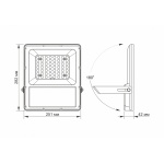 LED прожектор автономний  VIDEX 30W 5000K 3.2V 3ШТ - Зображення 6