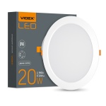 LED світильник вбудований круглий VIDEX 18W 5000K 220V (VL-DLR-185)