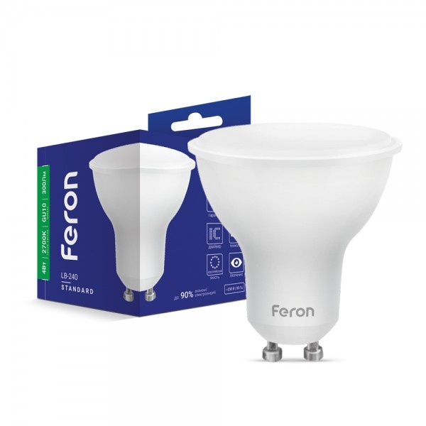 Світлодіодна лампа Feron LB-240 MRG GU10 230V 4W 300Lm 2700K (5232)