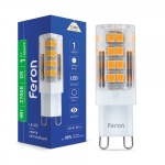 Світлодіодна лампа Feron LB-432 230V 4W 51leds G9 2700K 350m (5291)