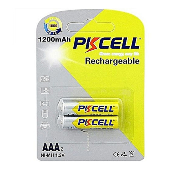 Аккумулятор PKCELL 1.2V AAA 1200mAh NiMH Rechargeable Battery, 2 штуки у блістері ціна за блістер, Q12