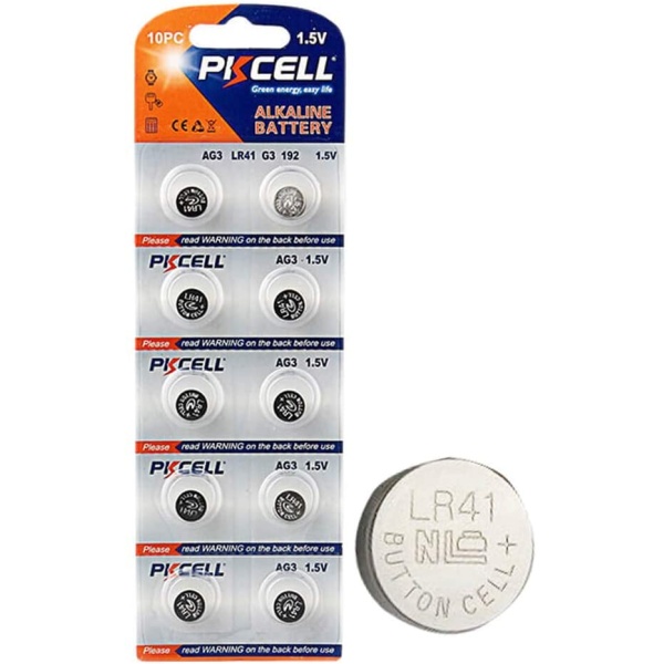 Батарейка лужна PKCELL 1.5V AG3, 10 штук у блістері ціна за блістер, Q